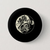 Dragon Vs Tiger Tattoo! Yin and Yang Beast Fight Button (Vorderseite)