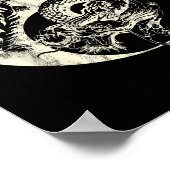 Dragon Vs Tiger Tattoo! Yin and Yang Beast Fight Poster (Ecke)