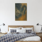 Dragon vs White Tiger – Mystical Fantasy Wall Art Leinwanddruck (Insitu (Schlafzimmer))