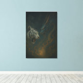 Dragon vs White Tiger – Mystical Fantasy Wall Art Leinwanddruck (Insitu (Holzboden))