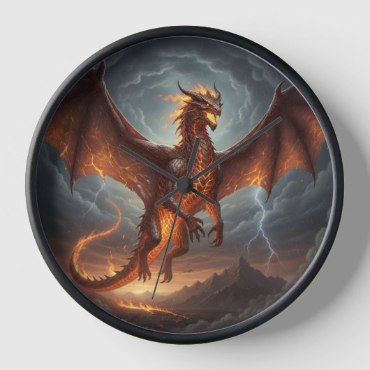 Dragon Wall Clock Uhr (Vorderseite)
