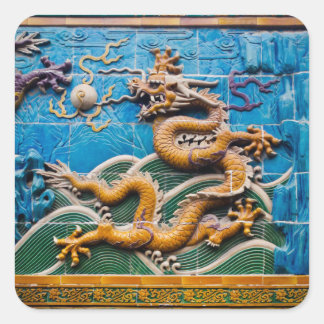 Dragon Wall Quadratischer Aufkleber