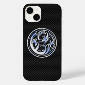 Dragon Wappen Carbon Fibre Print im Chrome-Stil Case-Mate iPhone Hülle (Rückseite)