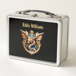 Dragon Wappen Metal Lunch Box