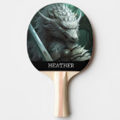 Dragon Warrior Fantasy Monogram Tischtennis Schläger (Vorderseite)