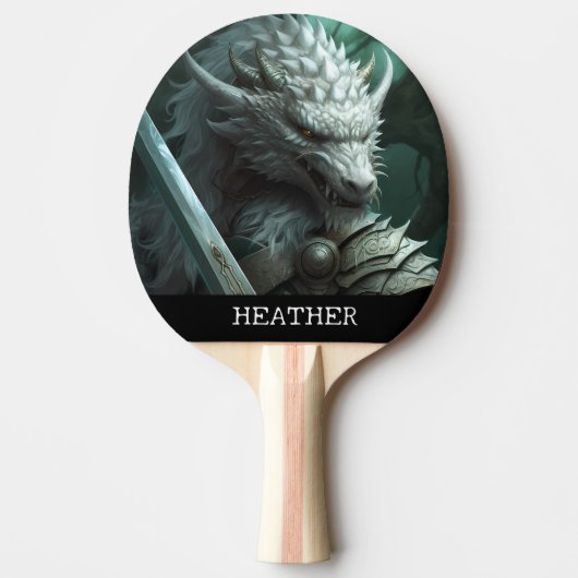 Dragon Warrior Fantasy Monogram Tischtennis Schläger (Vorderseite)