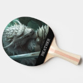 Dragon Warrior Fantasy Monogram Tischtennis Schläger (Seitenansicht)