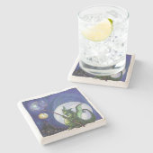 Dragon Watch Art Steinuntersetzer (Seitenansicht)