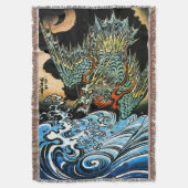 Dragon & Water Spirit Kuniyoshi Japanisch Bildende Decke (Vorderseite Vertikal)