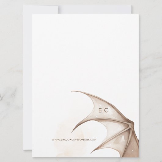 Dragon Wedding Einladung (Rückseite)