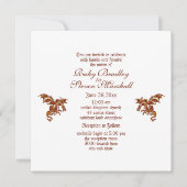 Dragon White Fantasy Wedding Thema Einladung (Vorderseite)