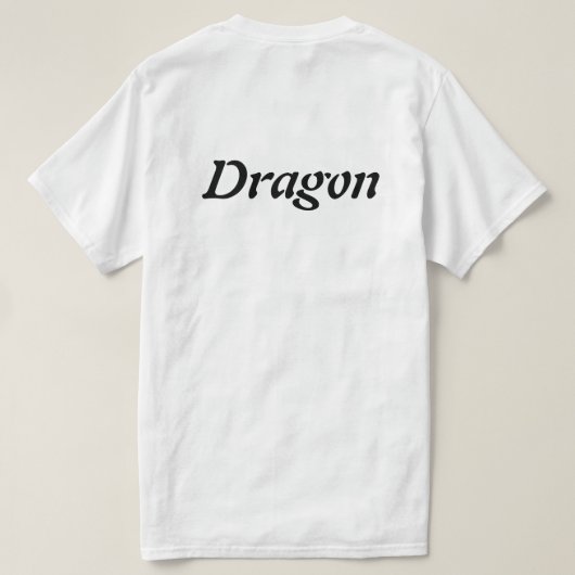 Dragon white Men T - Shirt (Design Rückseite)