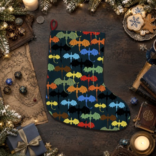 Dragon Wing Blue Flight Fantasy Großer Weihnachtsstrumpf