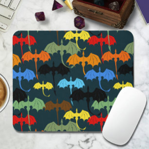 Dragon Wing Blue Flight Fantasy Mousepad