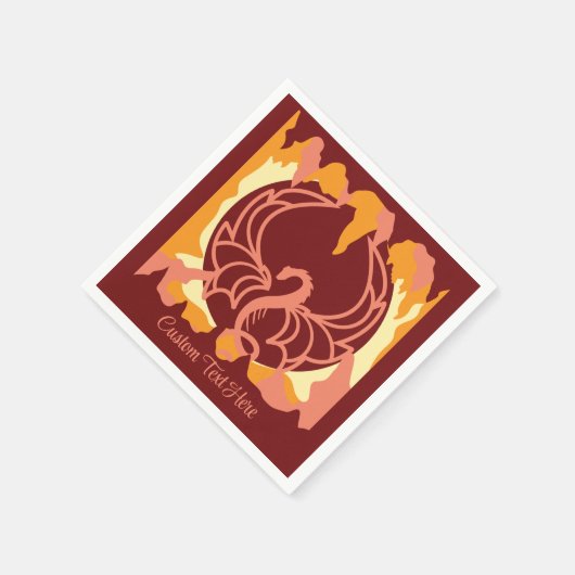 Dragon Wings Fantasy Mittelalterliches Personalisi Serviette (Ecke)