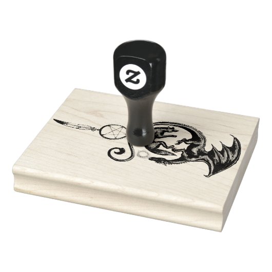 Dragon Wolf Pentagram Dreamcatcher Scrapbooking Gummistempel (Stempel)