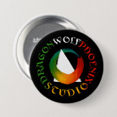 Dragon Wolf Phoenix Studio Knopf Button (Vorne & Hinten)