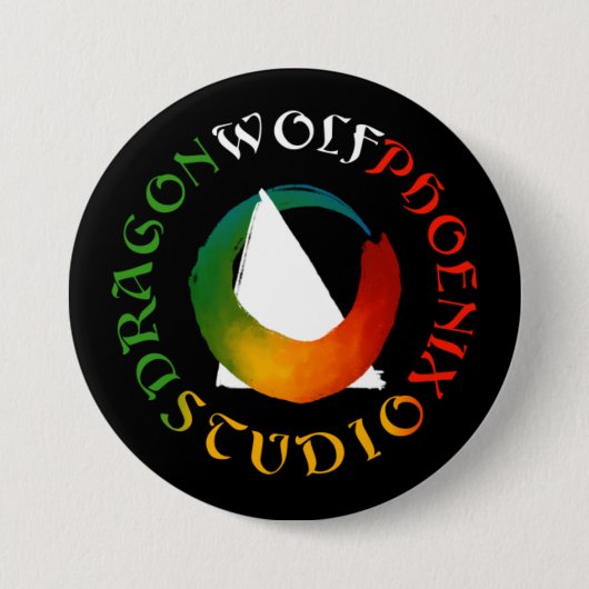 Dragon Wolf Phoenix Studio Knopf Button (Vorderseite)