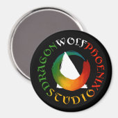 Dragon Wolf Phoenix Studio Magnet (Vorderseite/Rückseite)