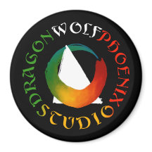 Dragon Wolf Phoenix Studio Magnet