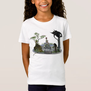 Dragon Wolf und Elf Fantasy Scene T-Shirt