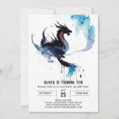 Dragon Wonderland Kindergeburtstag Einladung (Vorderseite)