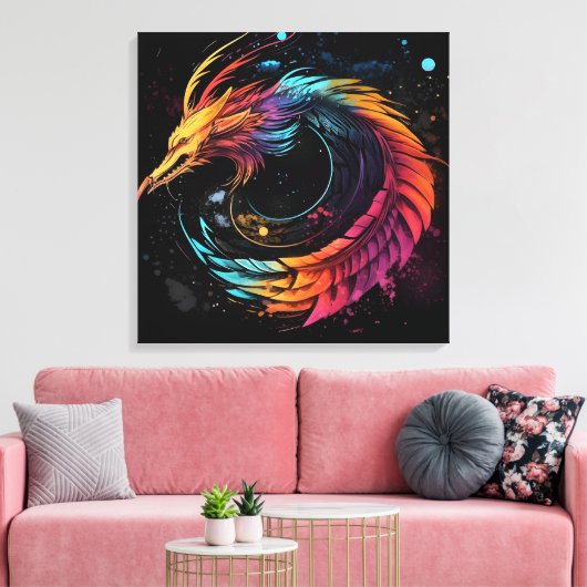 Dragon world leinwanddruck (Insitu (Wohnzimmer))