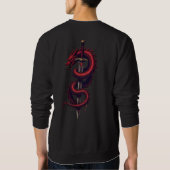 Dragon Wrapped Around a Sword – Powerful Mythical  Sweatshirt (Rückseite)