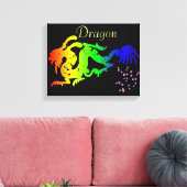 Dragon Wrapped Canvas Leinwanddruck (Insitu (Wohnzimmer))