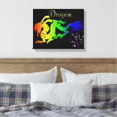Dragon Wrapped Canvas Leinwanddruck (Insitu (Schlafzimmer))