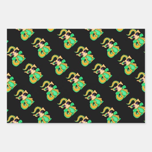 Dragon Wrapping Paper Set Geschenkpapier Set (Vorderseite 3)