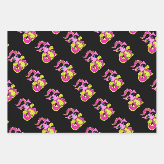 Dragon Wrapping Paper Set Geschenkpapier Set (Vorderseite 2)