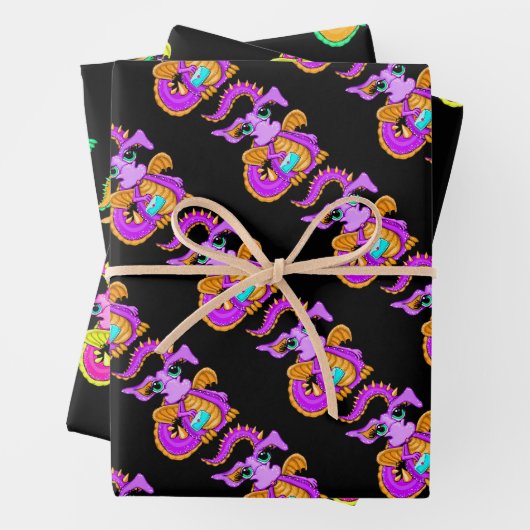 Dragon Wrapping Paper Set Geschenkpapier Set (Beispiel)