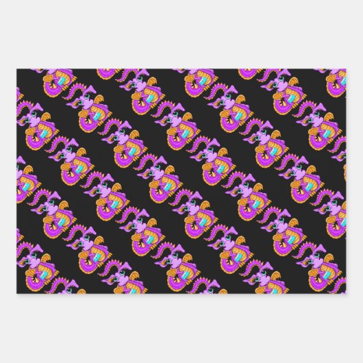 Dragon Wrapping Paper Set Geschenkpapier Set (Vorderseite)