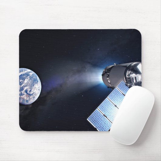 Dragon XL-Raumfahrzeug mit Planet Erde in der Fern Mousepad (Mit Mouse)