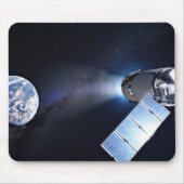 Dragon XL-Raumfahrzeug mit Planet Erde in der Fern Mousepad (Vorne)