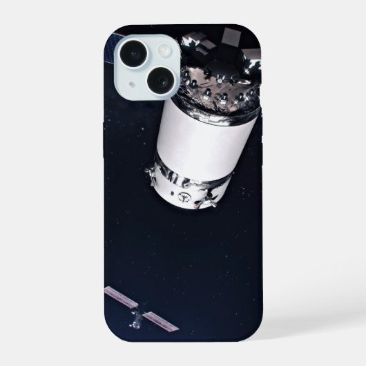 Dragon Xl Spacecraft nähert sich einem Lunar Gatew iPhone 15 Hülle (Rückseite)