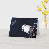 Dragon Xl Spacecraft nähert sich einem Lunar Gatew Karte (Gelbe Blume)