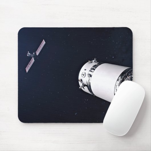 Dragon Xl Spacecraft nähert sich einem Lunar Gatew Mousepad (Mit Mouse)