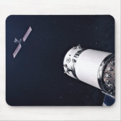 Dragon Xl Spacecraft nähert sich einem Lunar Gatew Mousepad (Vorne)