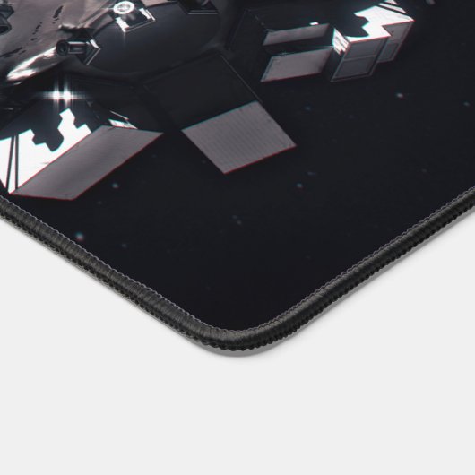 Dragon Xl Spacecraft nähert sich einem Lunar Gatew Schreibtischunterlage (Ecke)