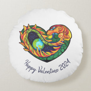 Dragon Year Valentine Rundes Kissen