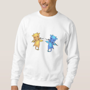 Dragon Yellow Blue Dragon Faible Tale Fantasy Sweatshirt