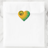 Dragon Yin Yang Herz-Aufkleber (Tasche)