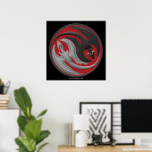 Dragon Yin-Yang Poster (Heimbüro)