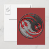 Dragon Yin-Yang Postkarte (Vorne/Hinten)