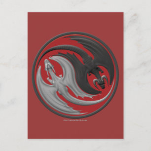 Dragon Yin-Yang Postkarte