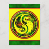 Dragon Yin Yang Postkarte (Vorderseite)