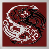 Dragon Yin Yang Print Poster (Vorne)
