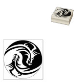Dragon Yin Yang Rubber Briefmarke Gummistempel (Stempel)